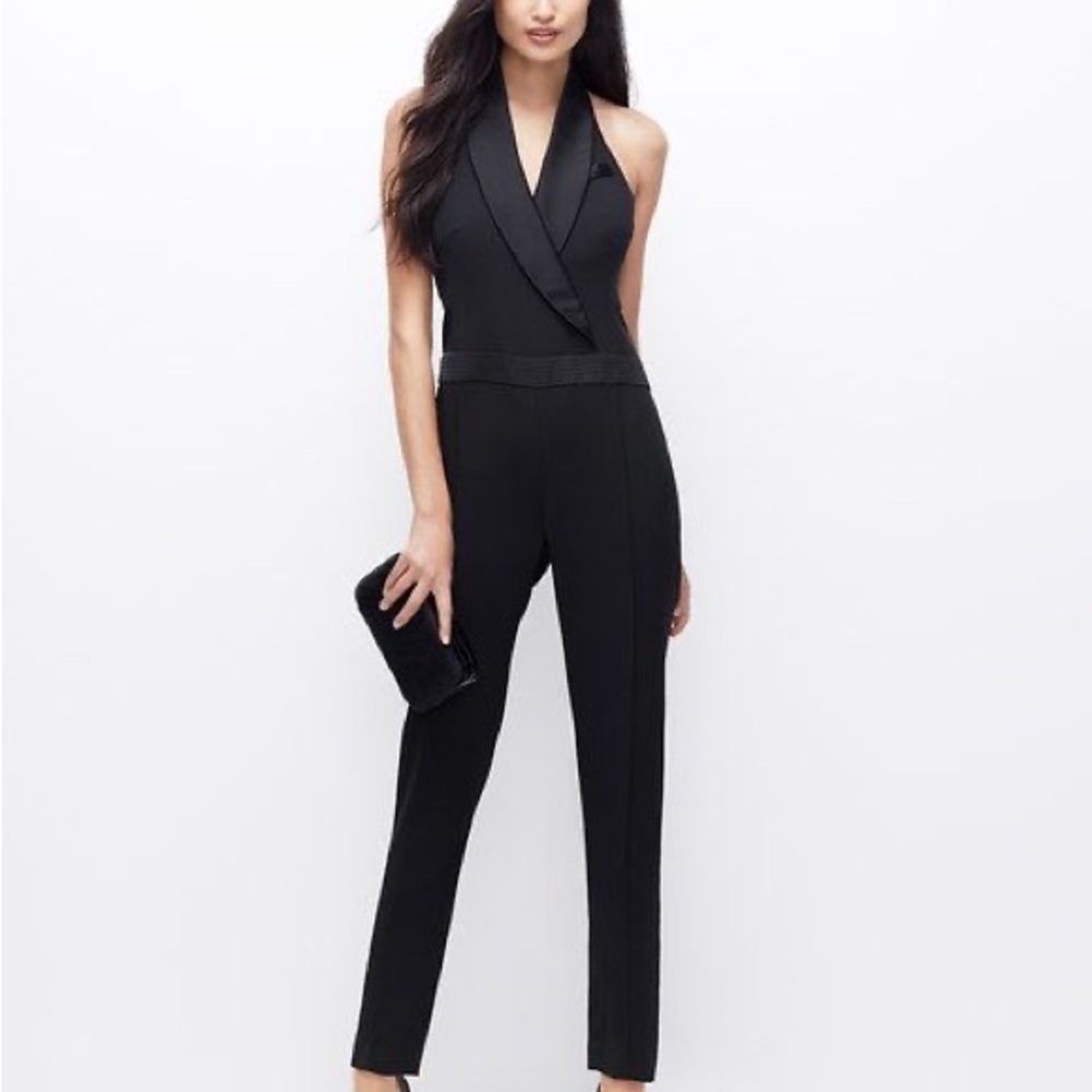 Ann Taylor Black Tuxedo Halter Jumpsuit NWT Size 18T